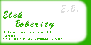 elek boberity business card